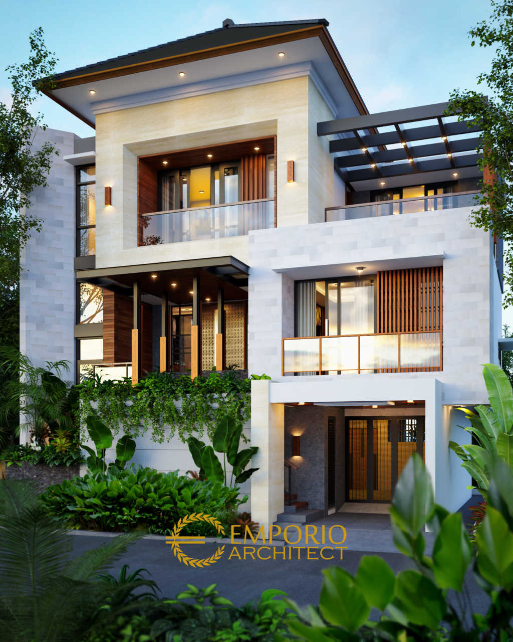 Desain Rumah Modern 3 Lantai Bapak Abdul Hakim Di Jakarta