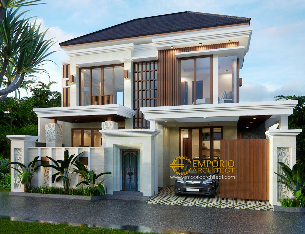  Desain  Rumah Villa Bali 2  Lantai Bapak Agung di Jakarta