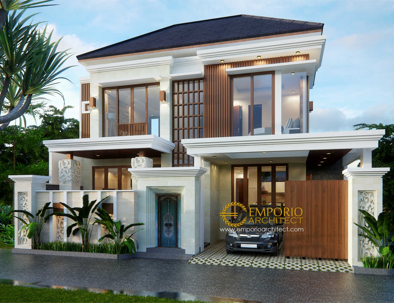  Desain  Rumah Villa Bali 2 Lantai Bapak Agung di Jakarta