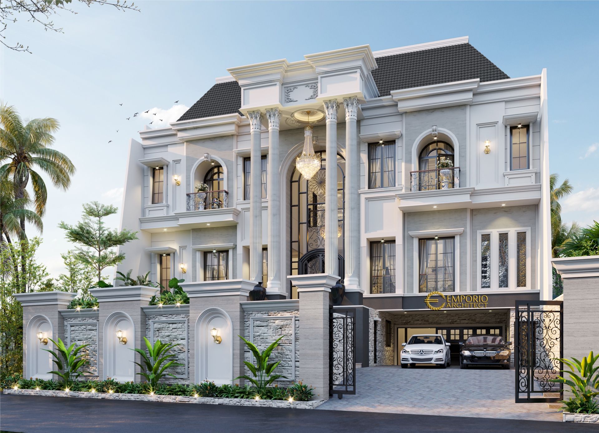 Desain Rumah Classic 3 Lantai Bapak Calvin Di Jakarta