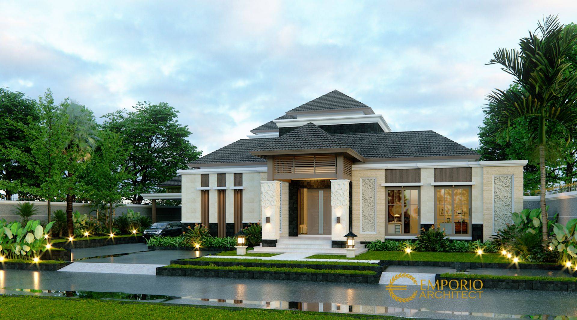  Desain  Rumah  Villa  Bali 2  Lantai  Bapak Chandra di Jakarta