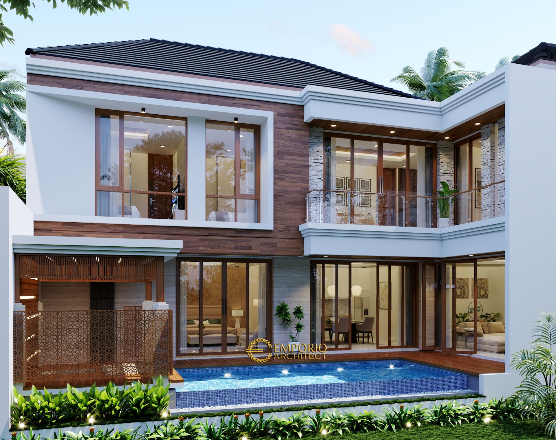 Desain Rumah Modern 2 Lantai Bapak Henry di Jakarta