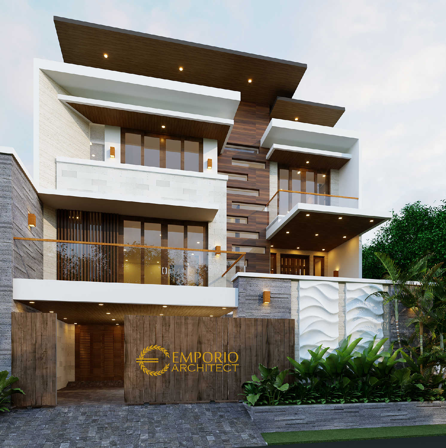 Desain Rumah Modern 3 Lantai Bapak Iswandi Di Bekasi