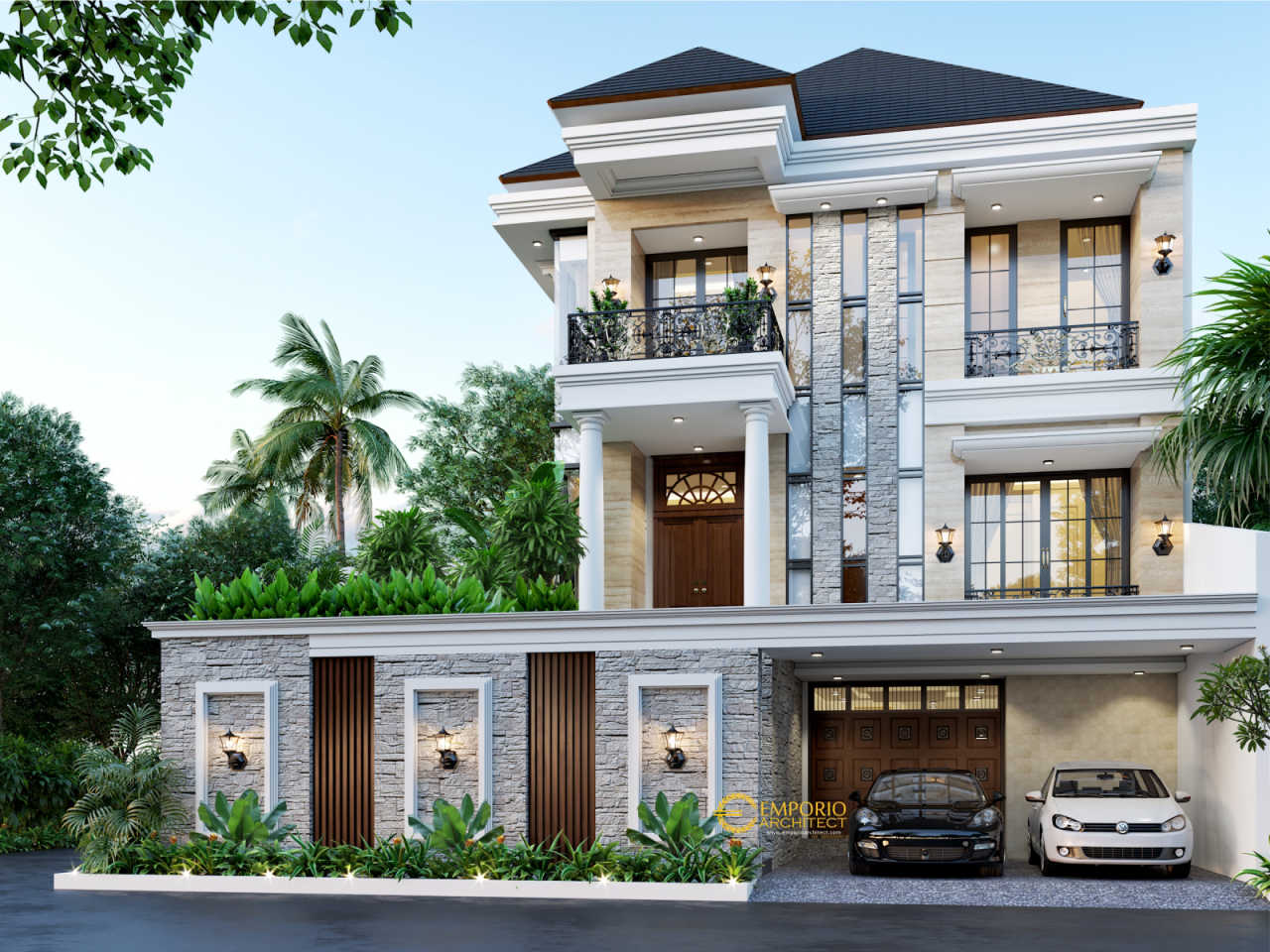 Desain Rumah Classic 25 Lantai Ibu Diaz Di Jakarta
