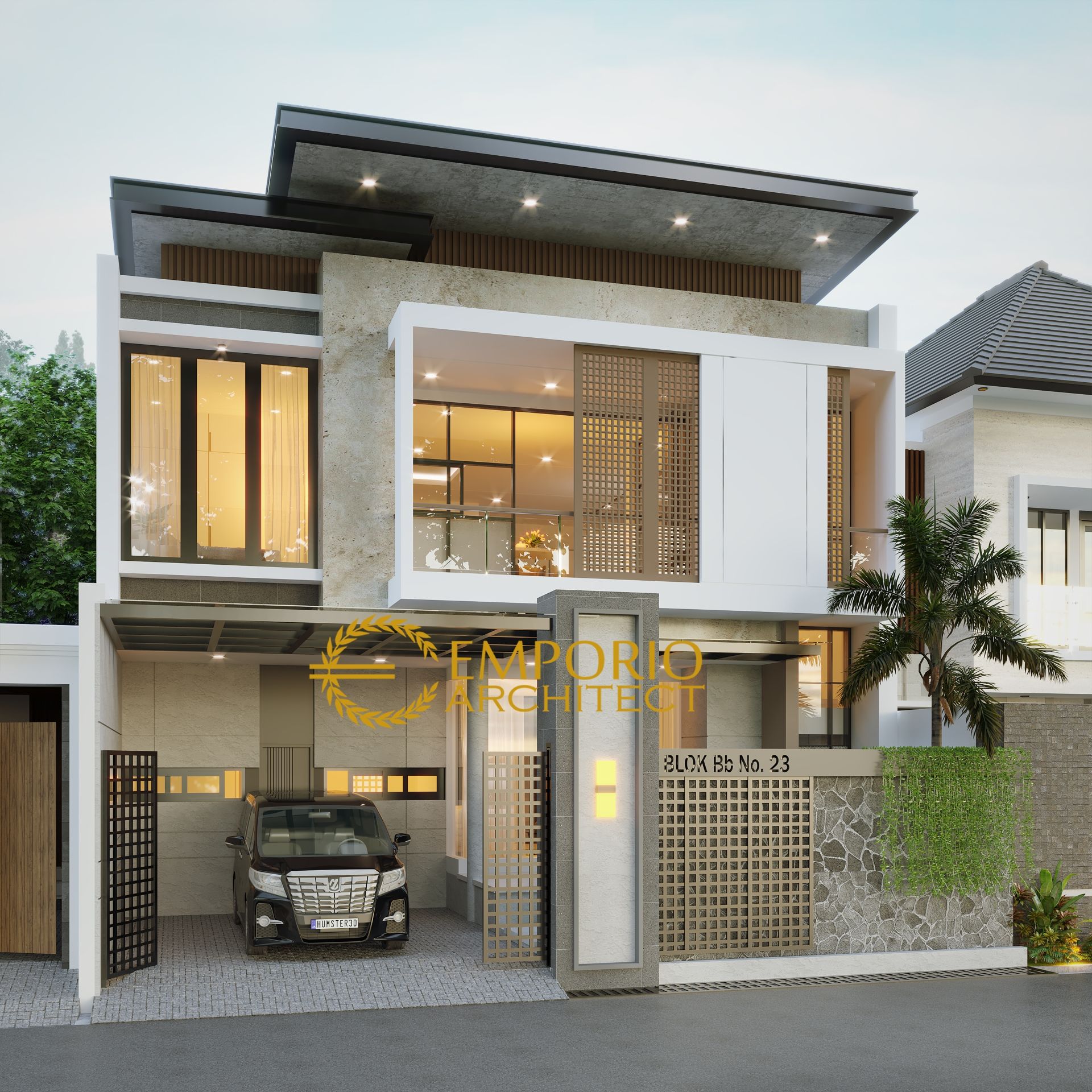 Desain Rumah Modern 2 Lantai Ibu Mega di Jakarta