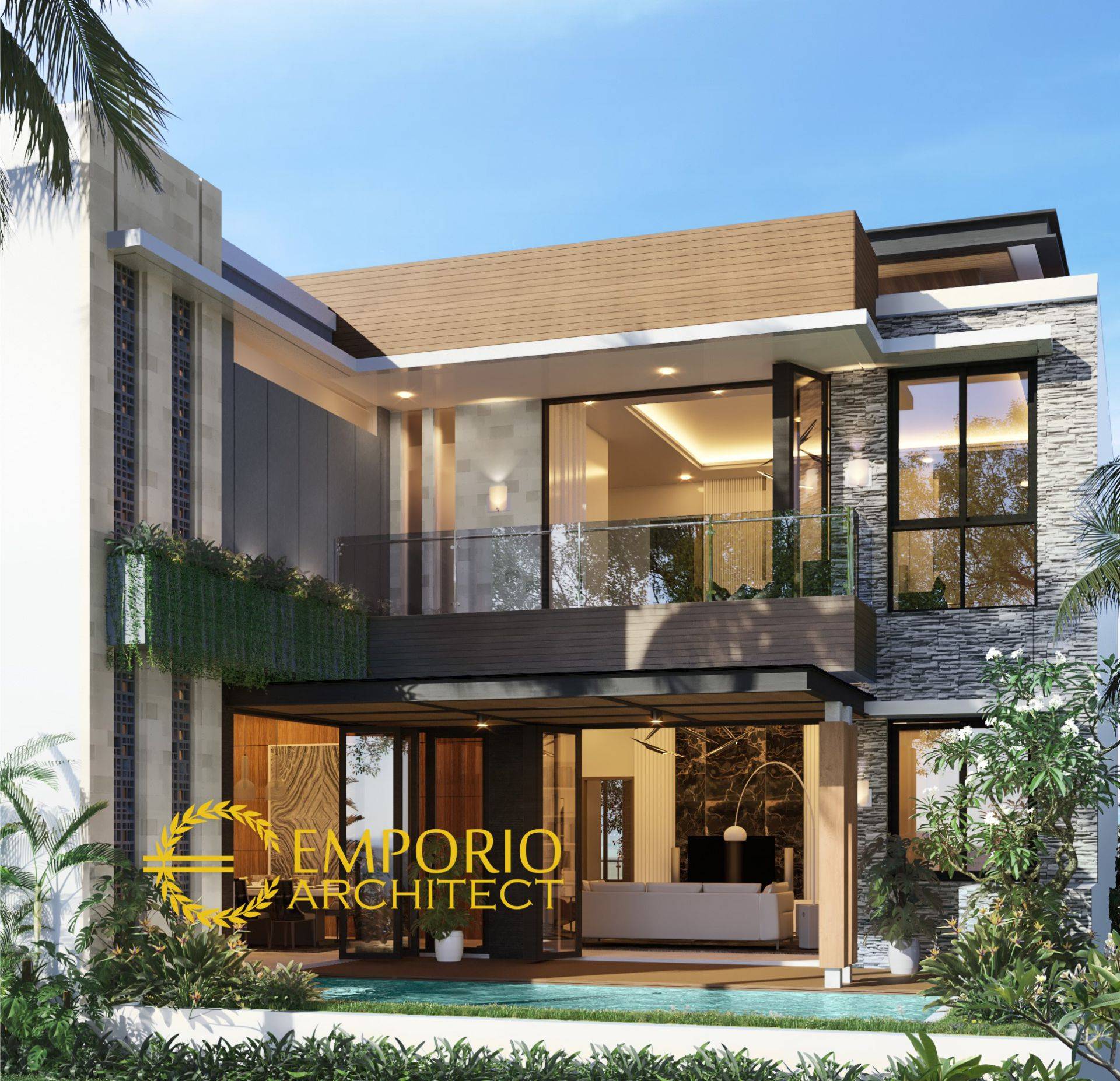 Desain Rumah Modern 3 Lantai Bapak Bambang di Jakarta
