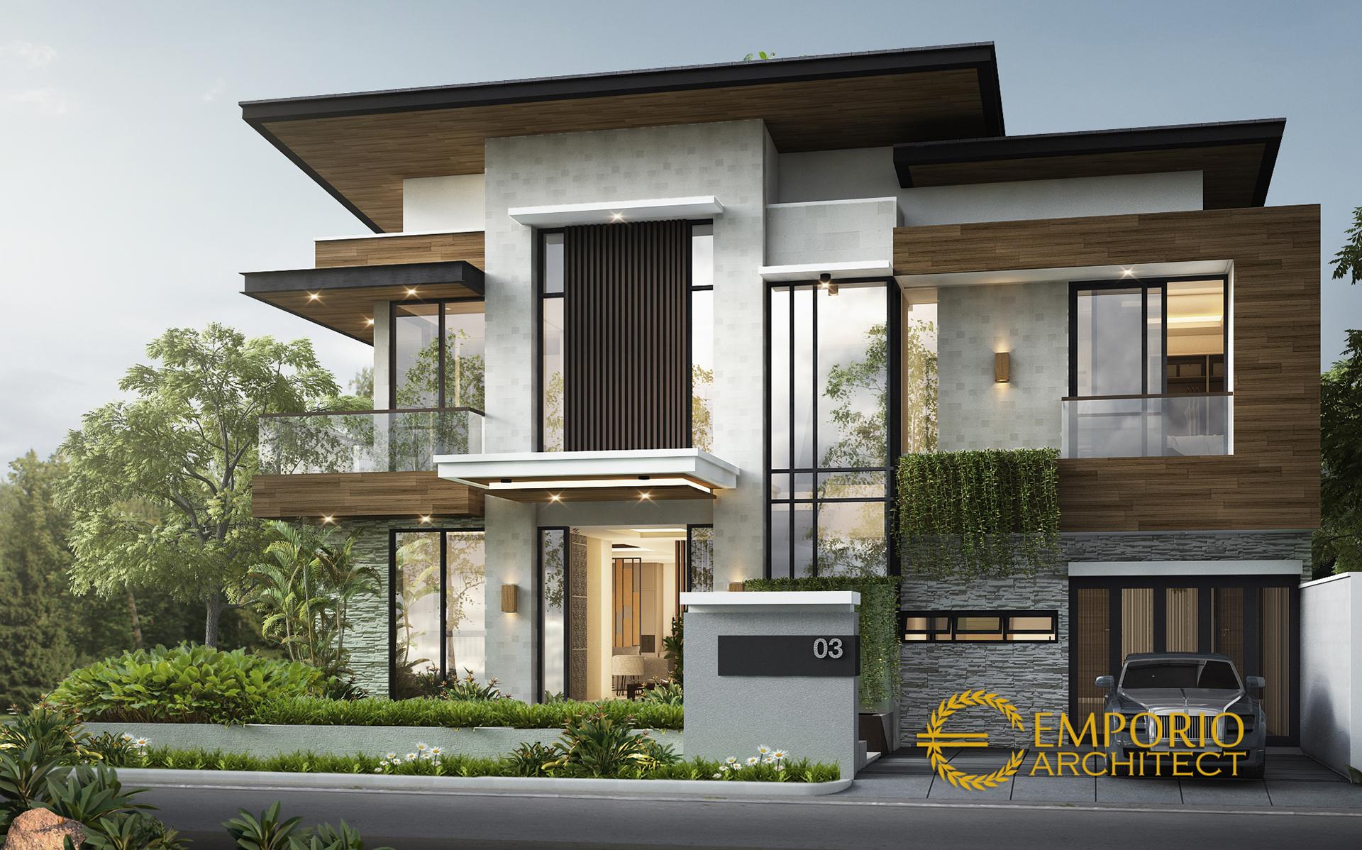 Desain Rumah Hook  Modern 2 Lantai Ibu Lidwina di Jakarta 