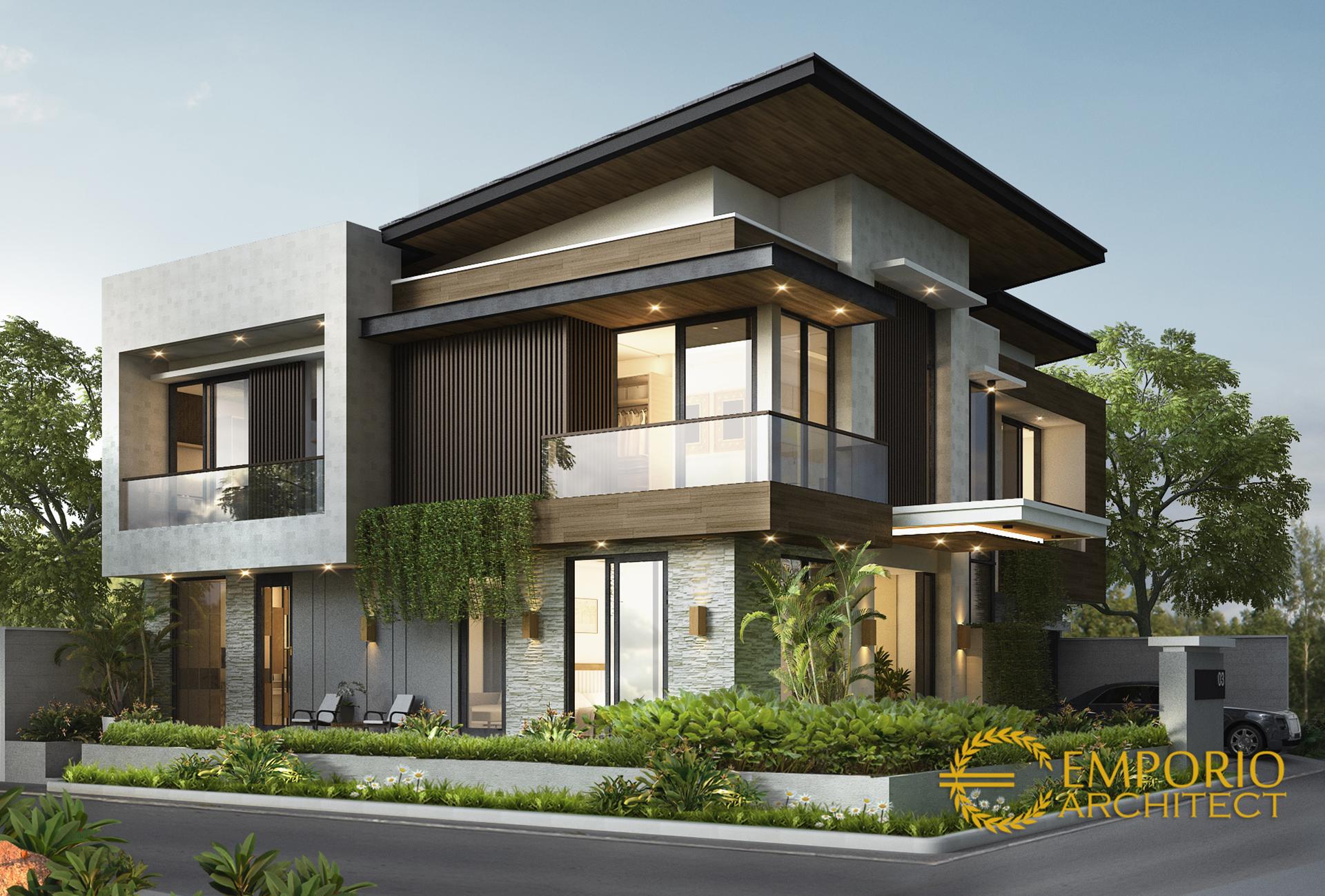 Desain Rumah  Hook  Modern 2 Lantai Ibu Lidwina di Jakarta 