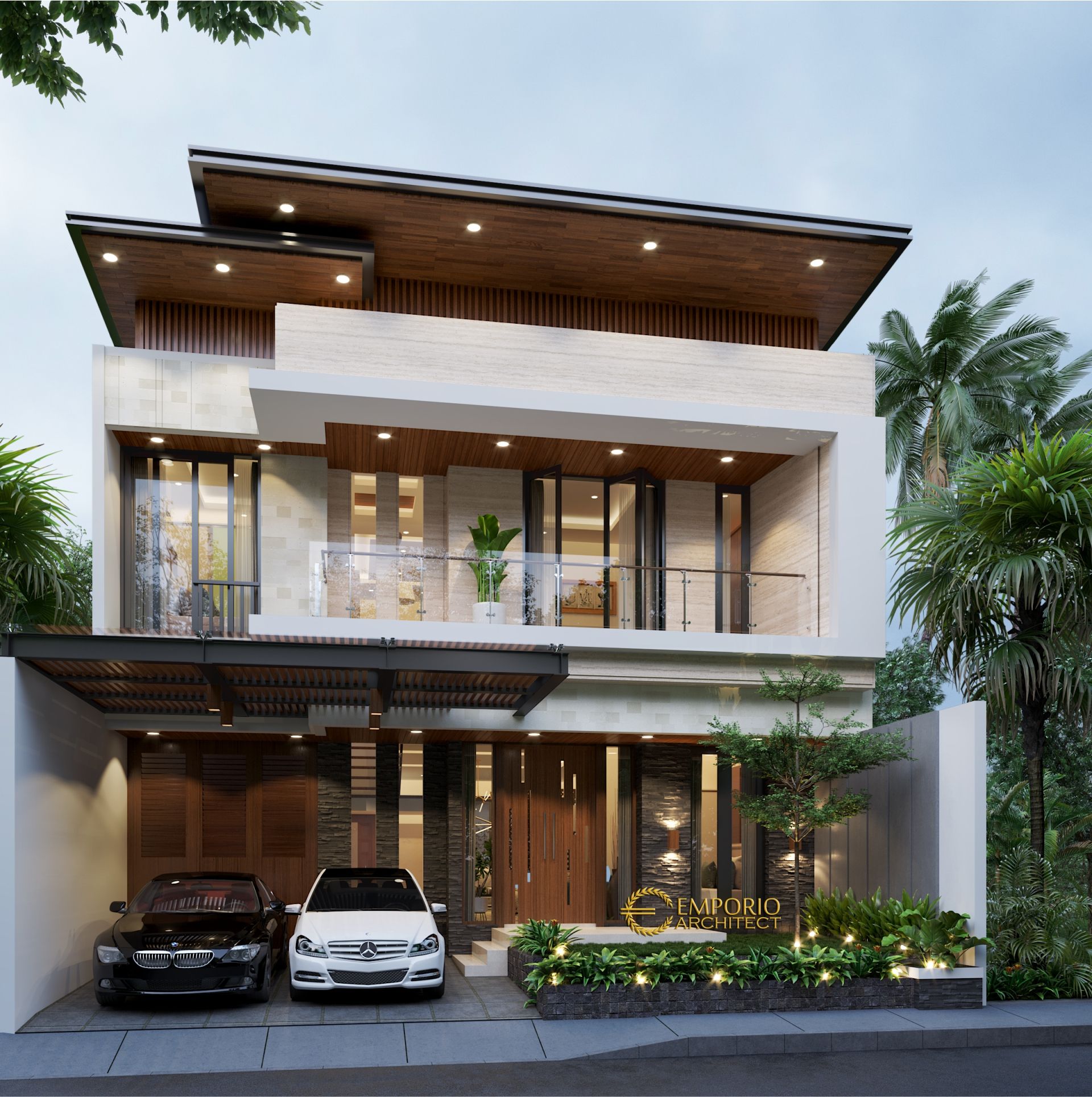  Desain  Rumah  Modern 2 Lantai Bapak Boyke di Jakarta  Timur