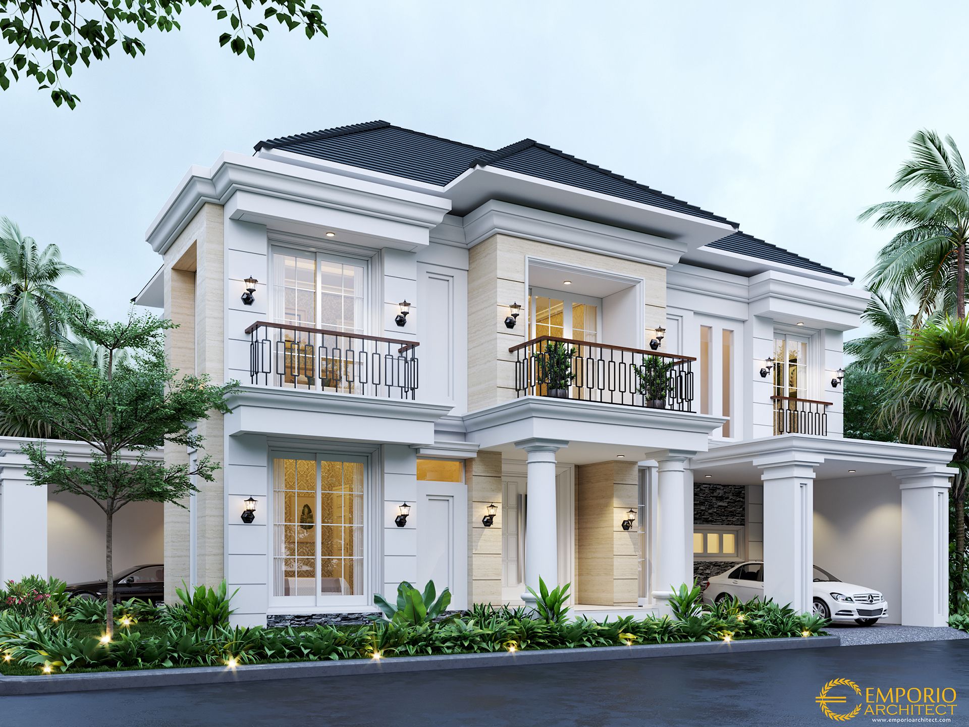 Desain Rumah Classic 2 Lantai Ibu Menik Di Jatibening