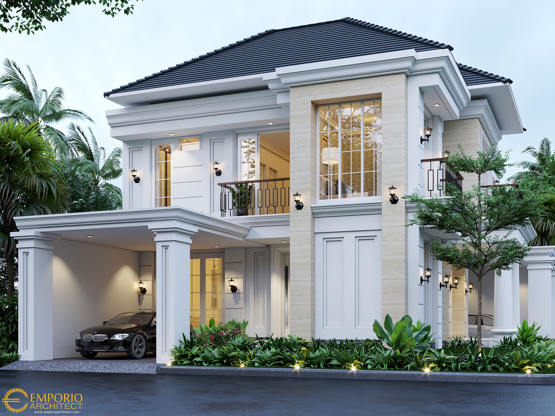 Desain Rumah  Classic  2 Lantai Ibu Menik di Jatibening Bekasi