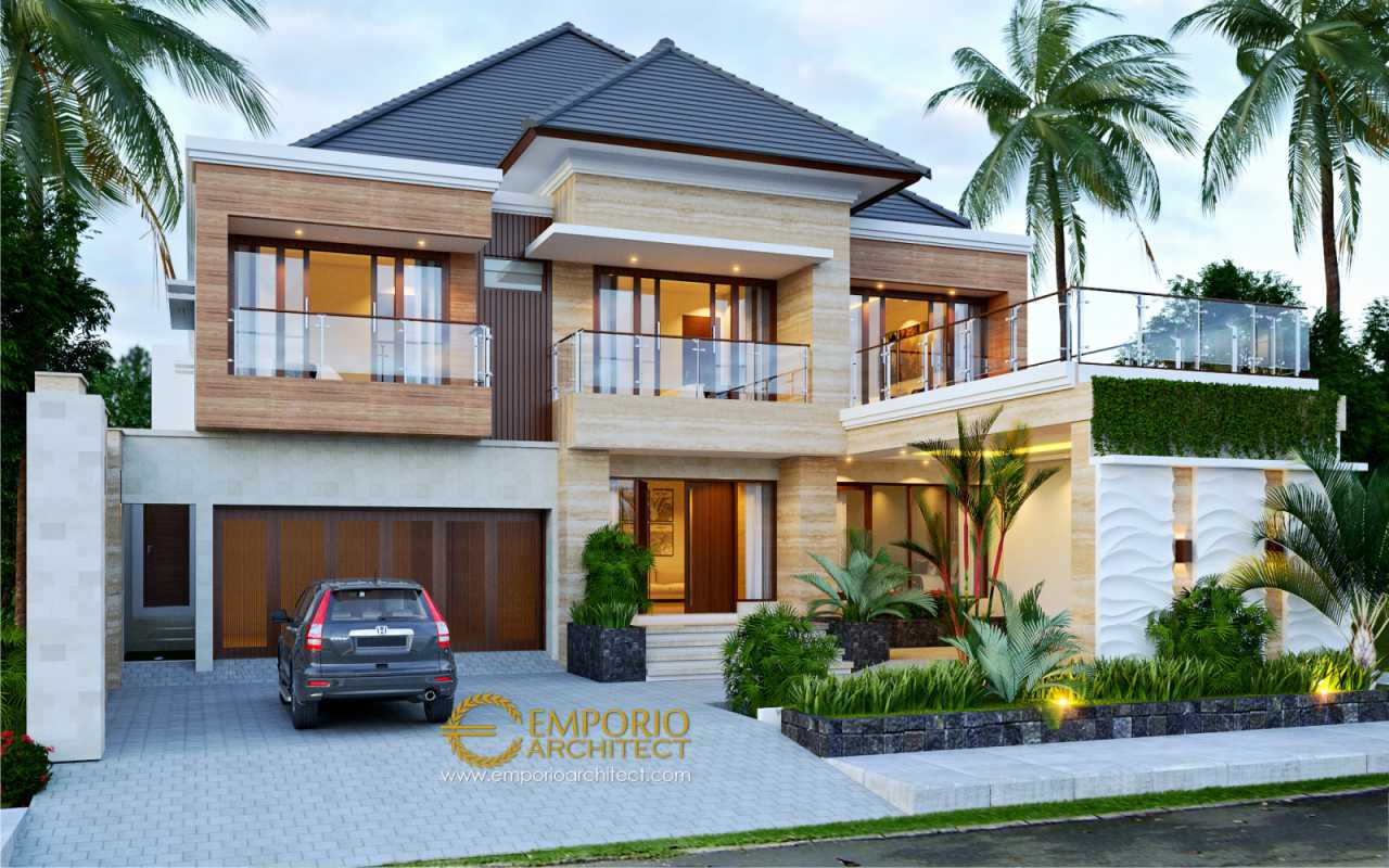  Desain  Rumah  Modern 2  Lantai  Bapak Suhardjanto di  Jawa Tengah