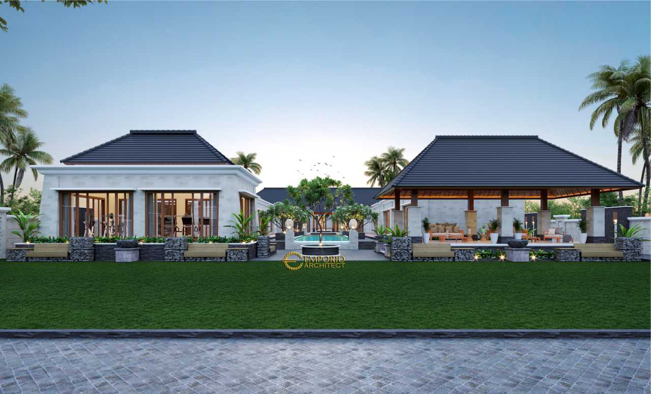  Desain  Rumah Villa Bali 1 Lantai Bapak Taufan di Jember  