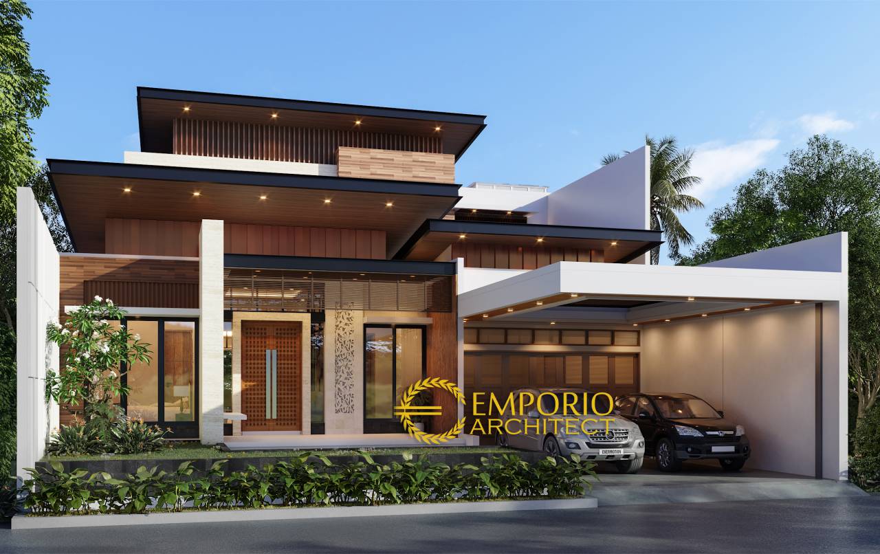  Desain  Rumah  Modern 2  Lantai  Bapak Irvan di Kuningan Jawa 