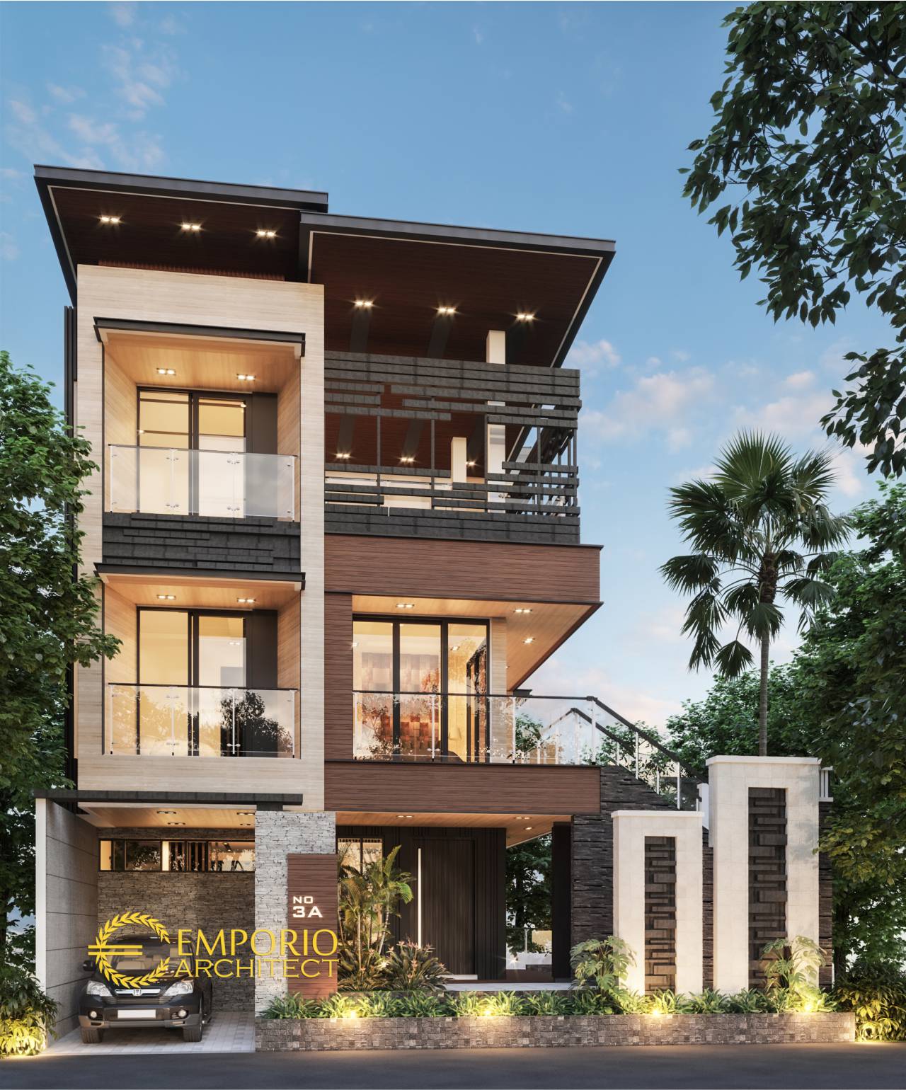  Desain  Rumah  Modern  3 Lantai  Ibu Wijaya di Malang Jawa Timur