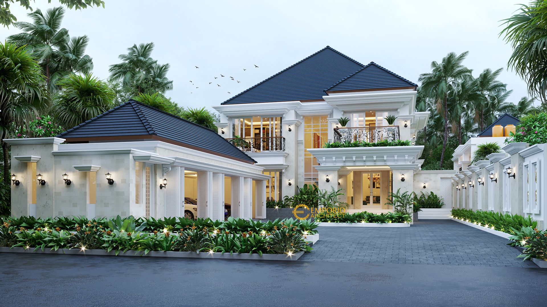 Desain Rumah Classic 2 Lantai Bapak Hendra Di Medan