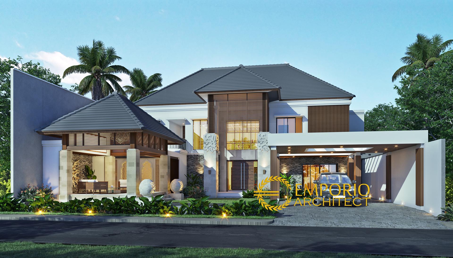  Desain  Rumah  Villa  Bali 2  Lantai  Ibu Emi di Medan 