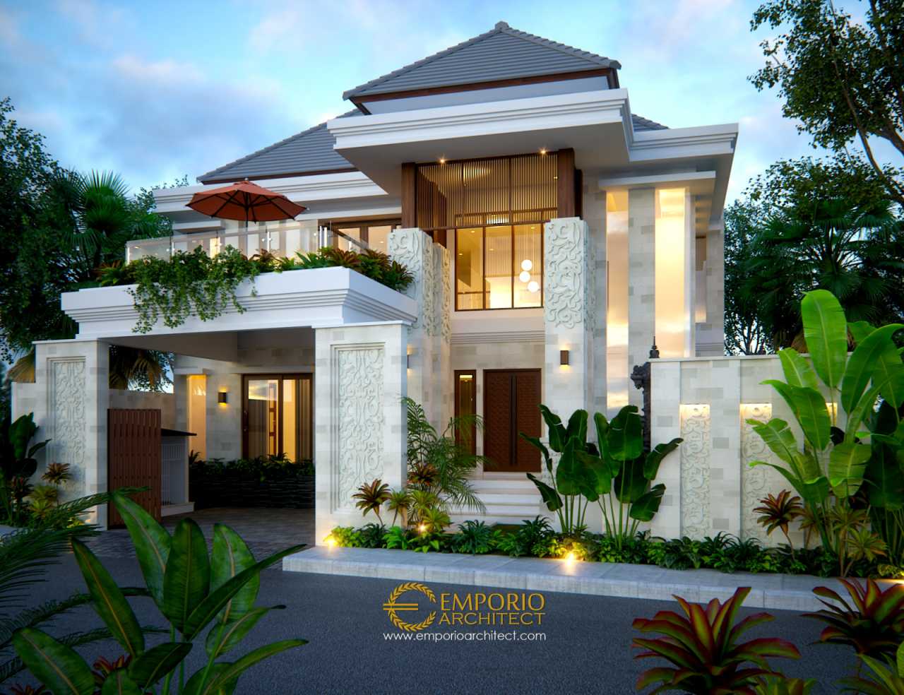 Desain Rumah Tinggal Terbaik Villa Bali Tropis di Bali 2