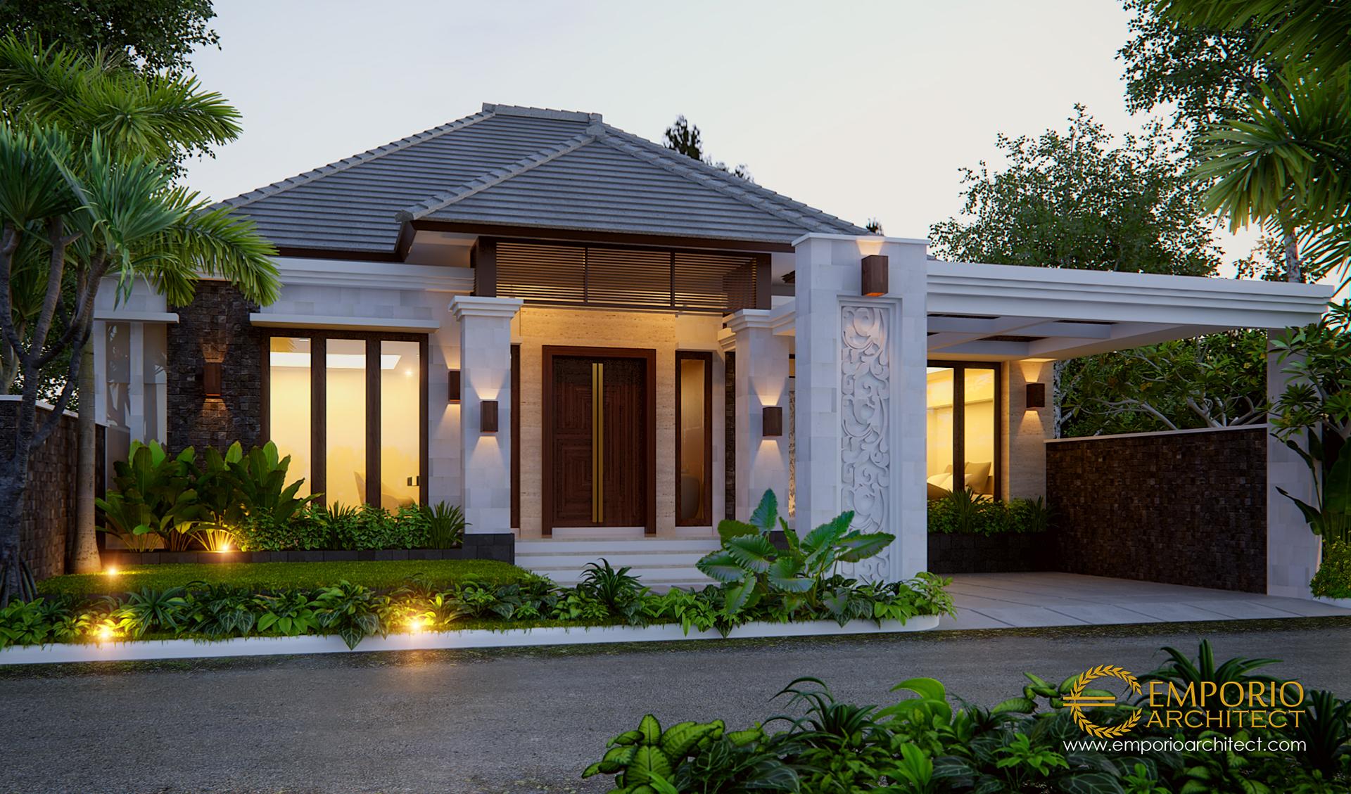 Desain Rumah Villa Bali 1 Lantai Bapak Rusli di Padang, Sumatera Barat
