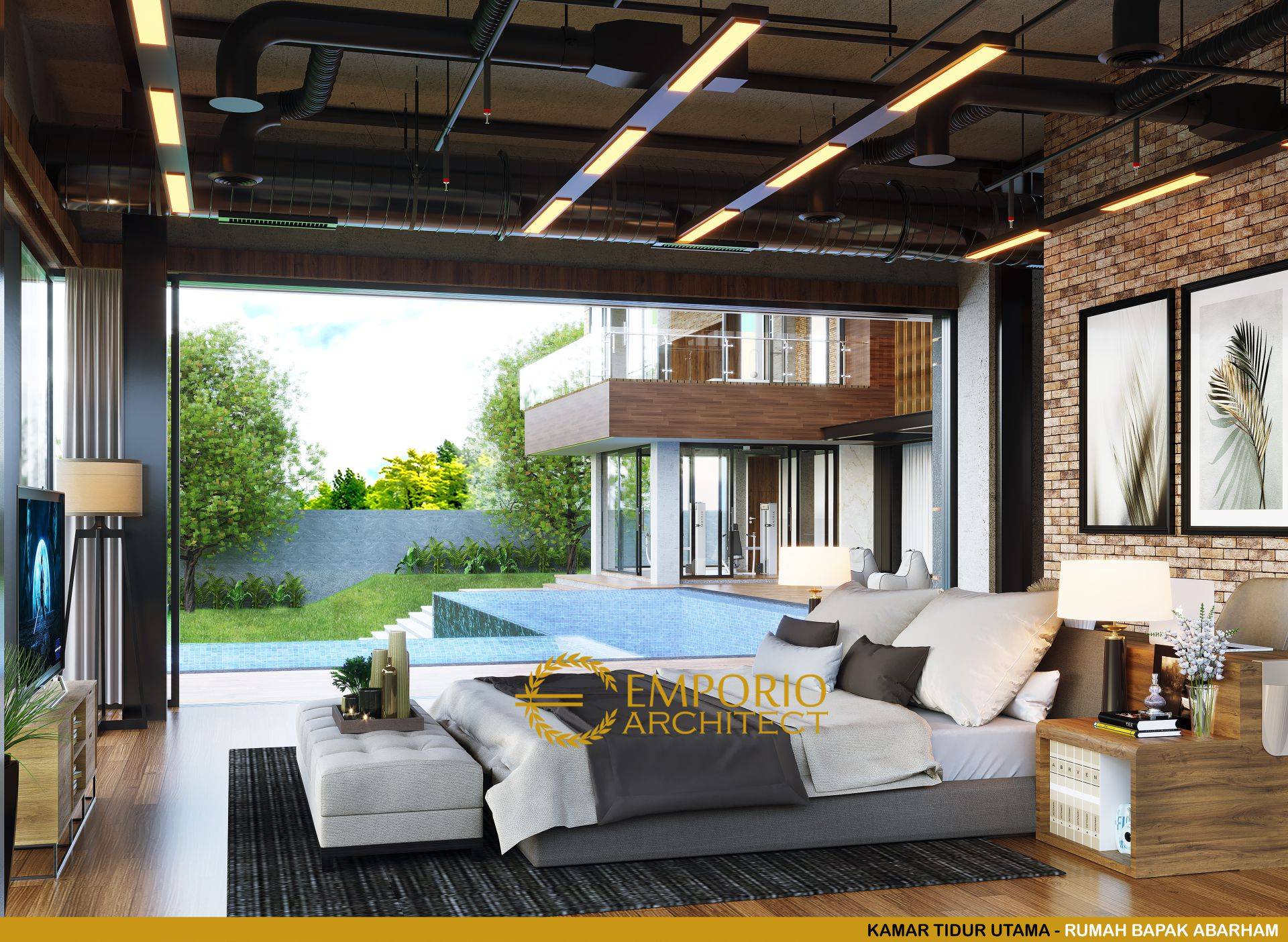 Desain Rumah Modern 2 Lantai Bapak Abarham di Palembang ...