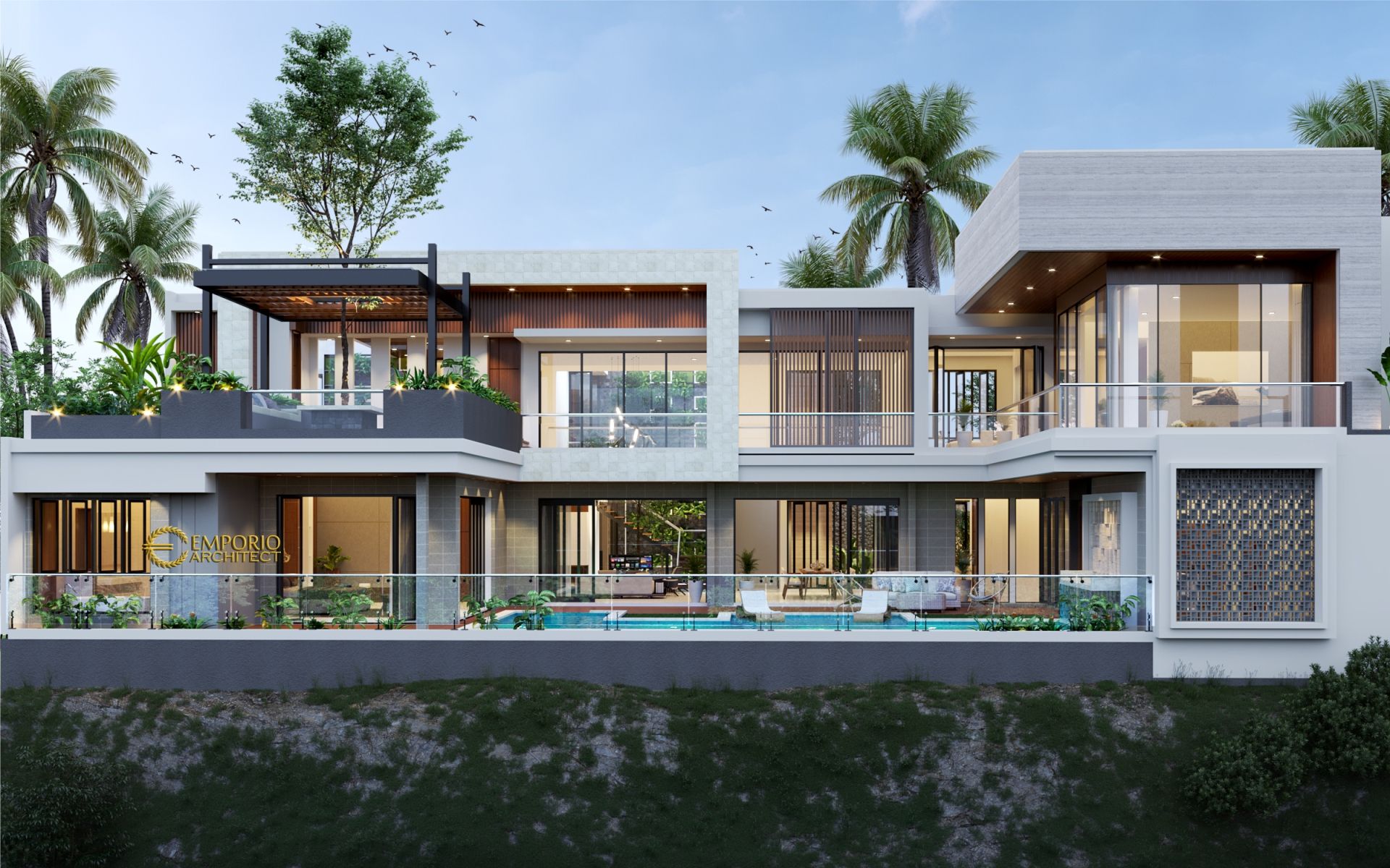Desain Villa Dan Ruko Modern 2 Lantai Bapak Yan Di Pecatu