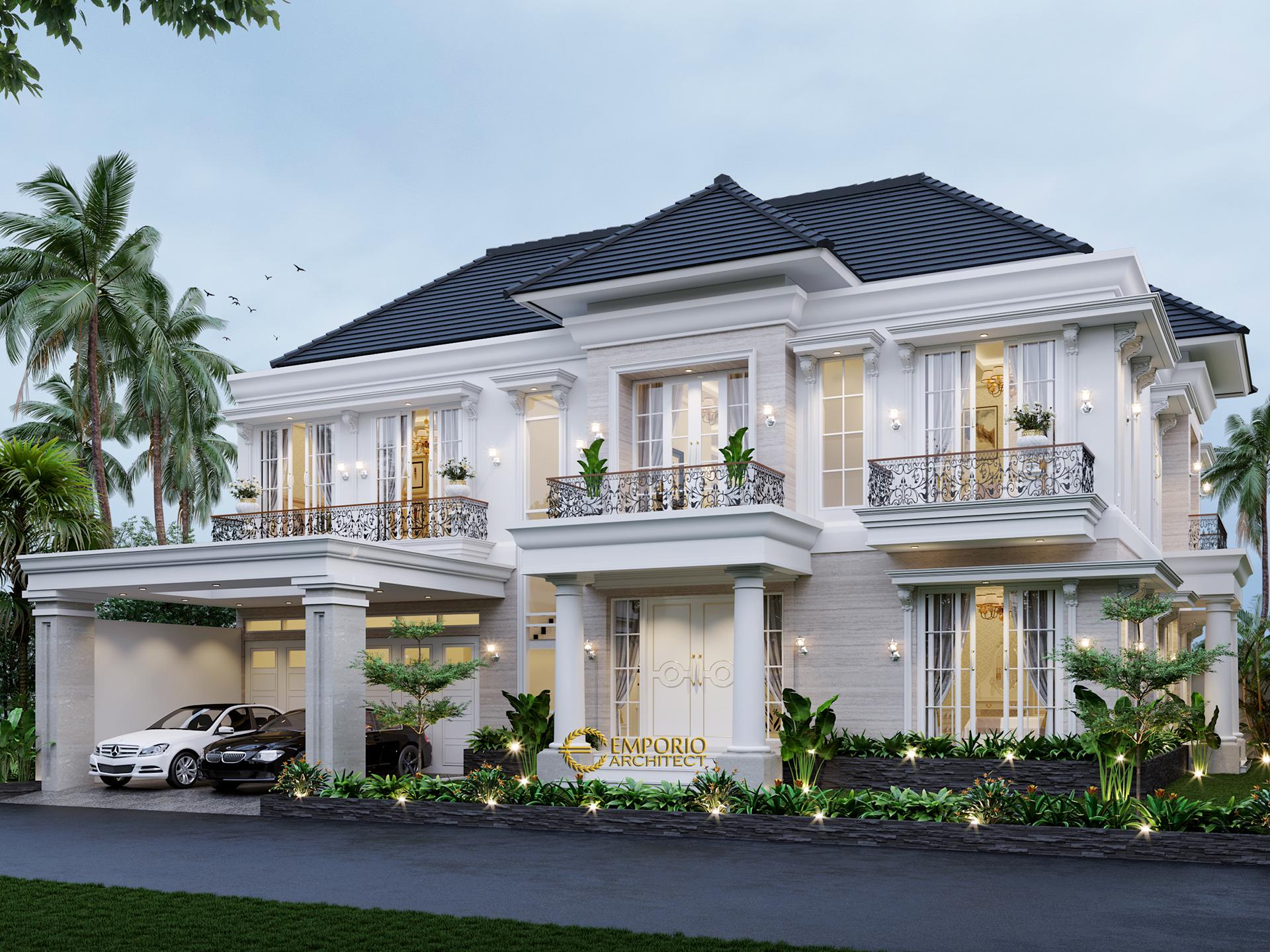 Desain Rumah Classic 2 Lantai Bapak Suza Di Pekanbaru