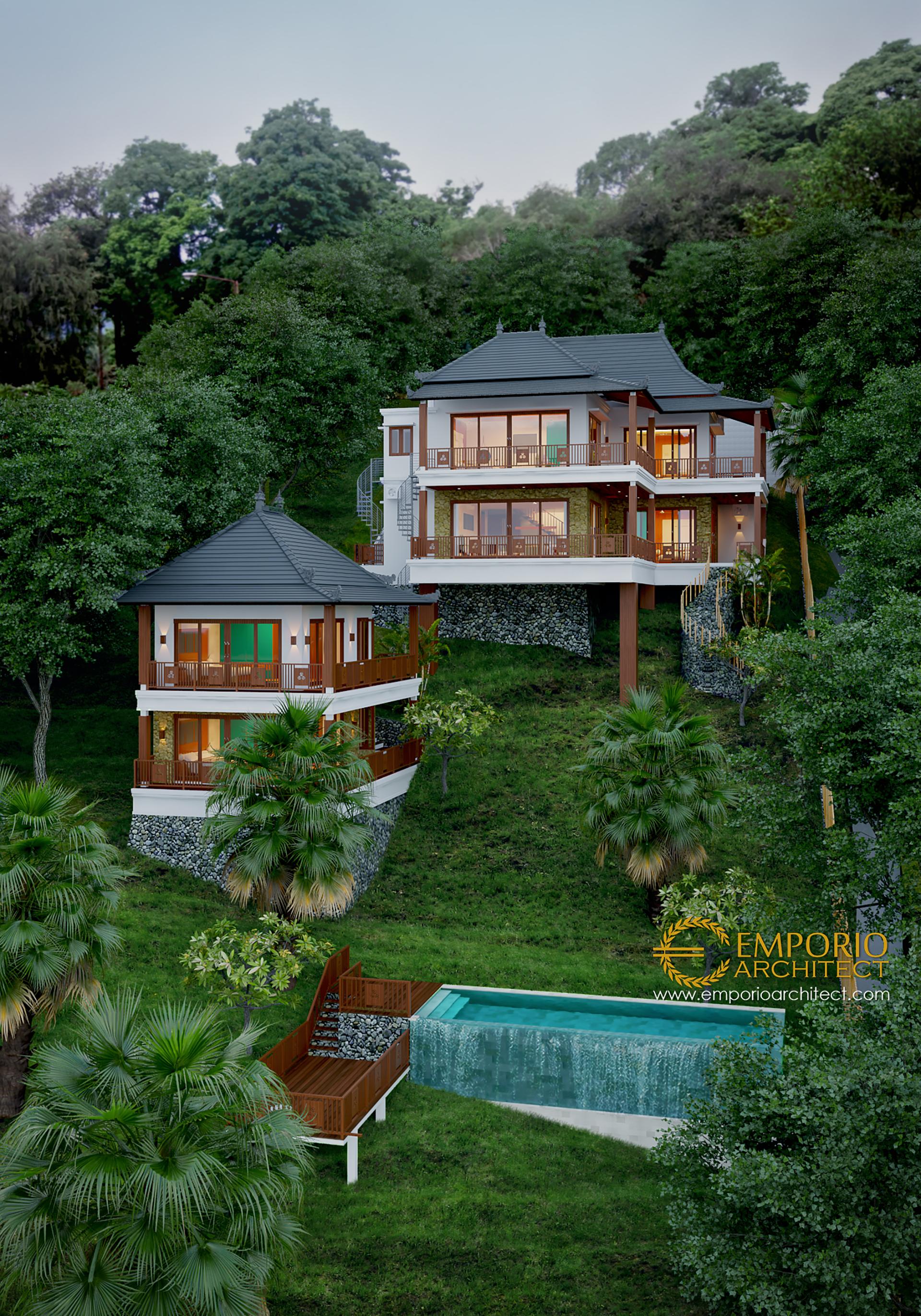  Desain  Villa  Style Villa  Bali  2 Lantai Bapak Anto di 