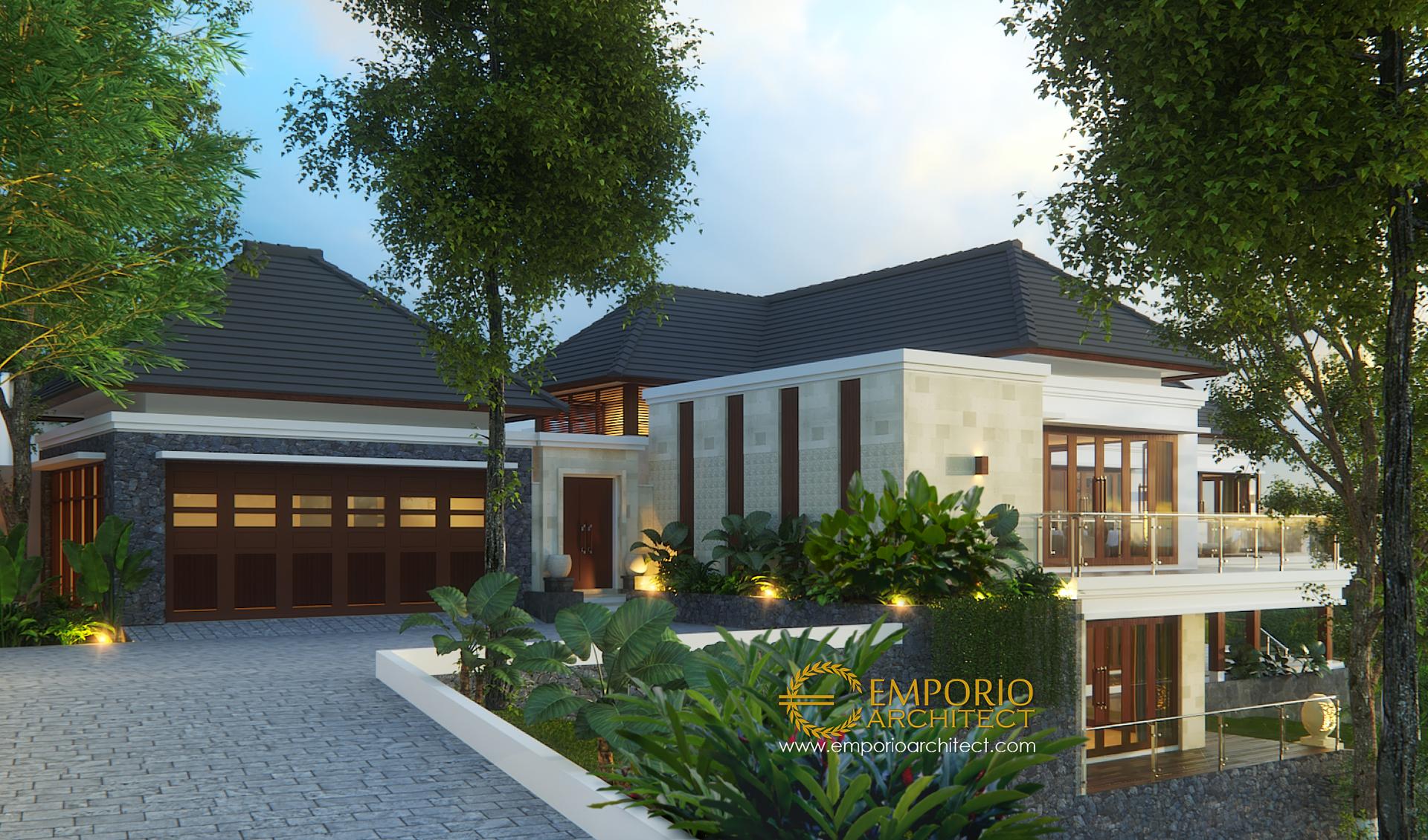 Desain Rumah Villa Bali 2 Lantai Ibu Rahma Di Sumedang