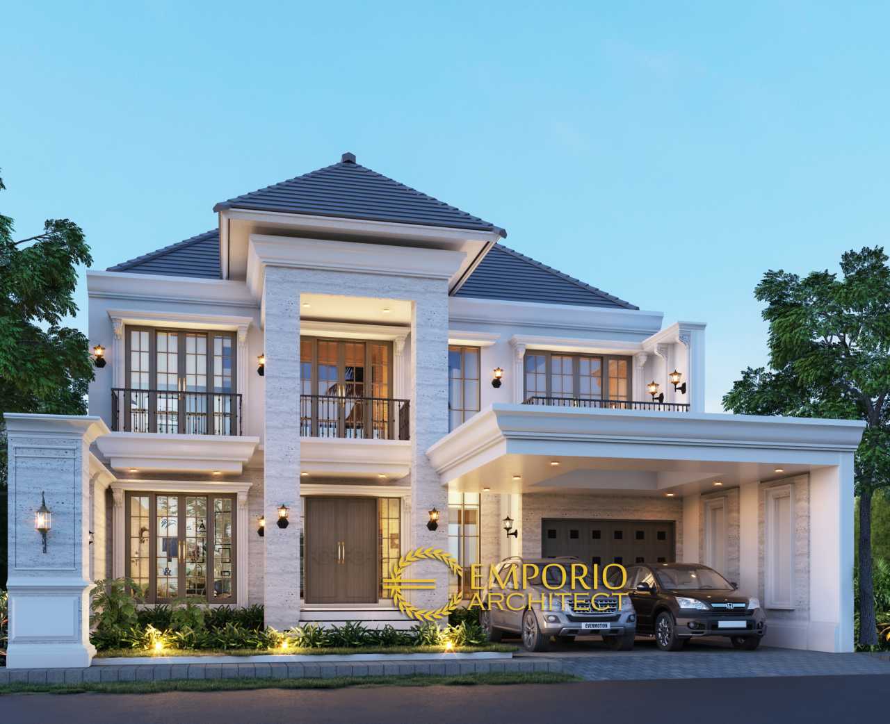 Desain Rumah Classic 2 Lantai Bapak Andy Di Surabaya