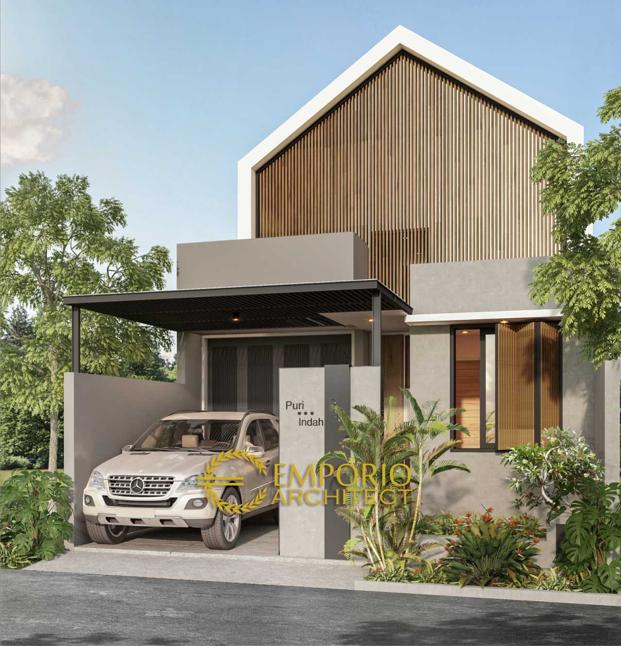 Desain Rumah Modern 1 Lantai Type 86 Di Bintaro