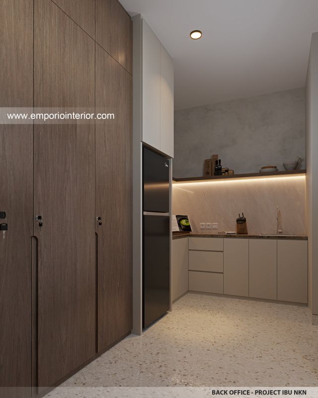 Desain Back Office Guest House Modern 3 Lantai Ibu NKN di Ungasan, Badung, Bali