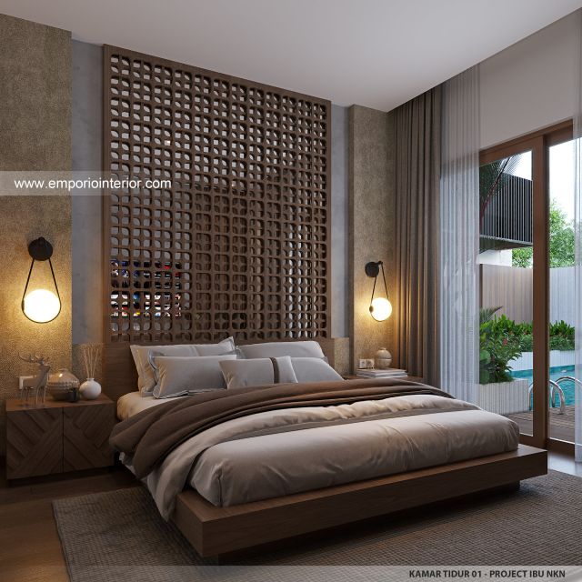 Desain Kamar Tidur 1 Guest House Modern 3 Lantai Ibu NKN di Ungasan, Badung, Bali