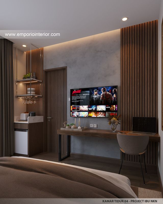 Desain Kamar Tidur 4 Guest House Modern 3 Lantai Ibu NKN di Ungasan, Badung, Bali