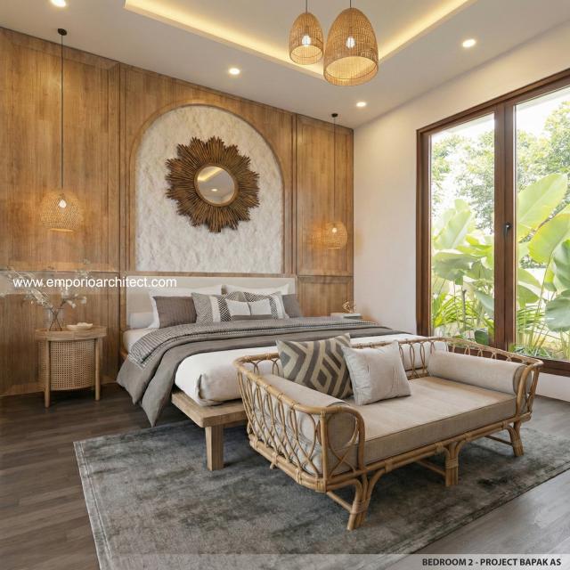 Desain Kamar Tidur 2 Guest House Villa Bali Modern 2 Lantai Bapak AN di Padang