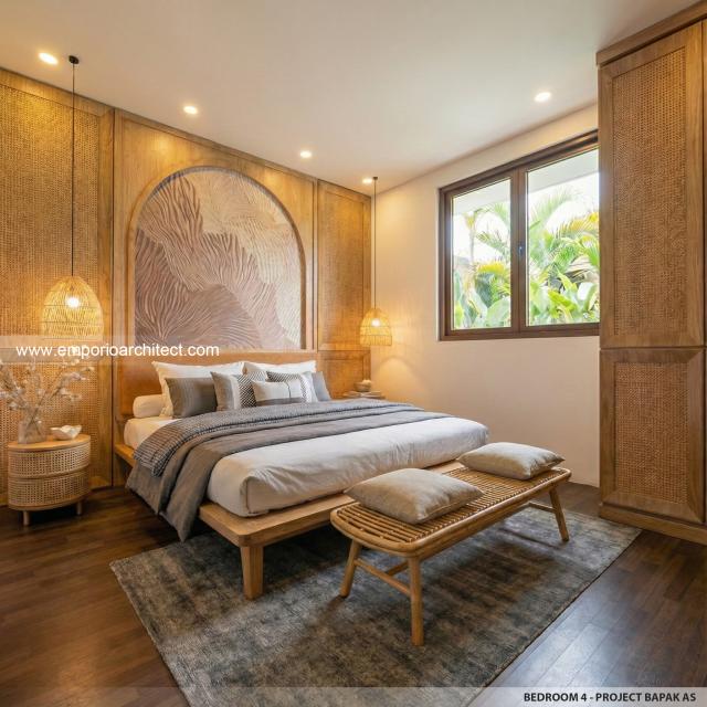 Desain Kamar Tidur Tamu 4 Guest House Villa Bali Modern 2 Lantai Bapak AN di Padang