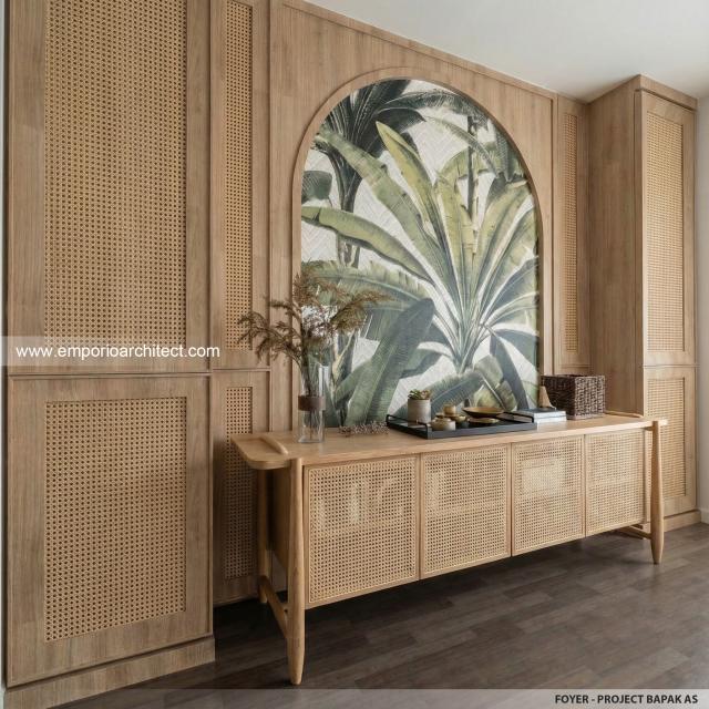 Desain Foyer Guest House Villa Bali Modern 2 Lantai Bapak AN di Padang