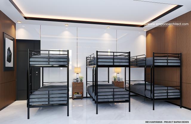 Desain Ruang Mes Karyawan Kantor Modern 2.5 Lantai Bapak DDN di Karawang, Bekasi