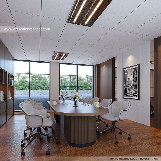 Desain Ruang Meeting Kantor Modern 4 Lantai PT. KMI di Makassar