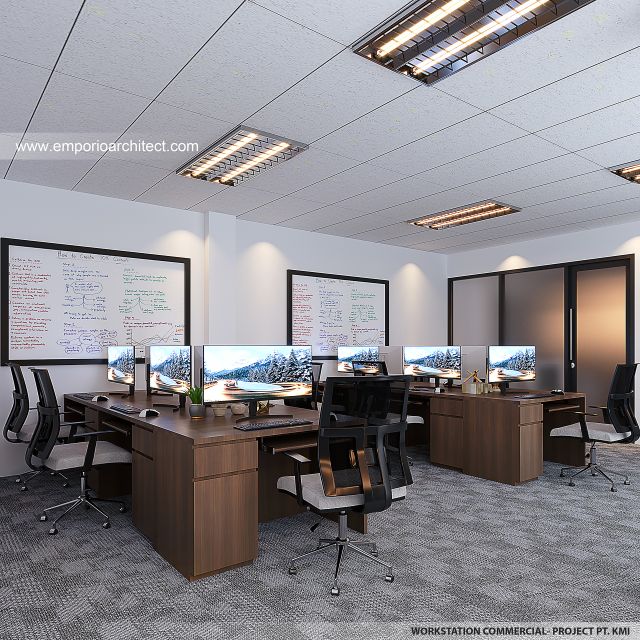 Desain Ruang Kerja Kantor Modern 4 Lantai PT. KMI di Makassar