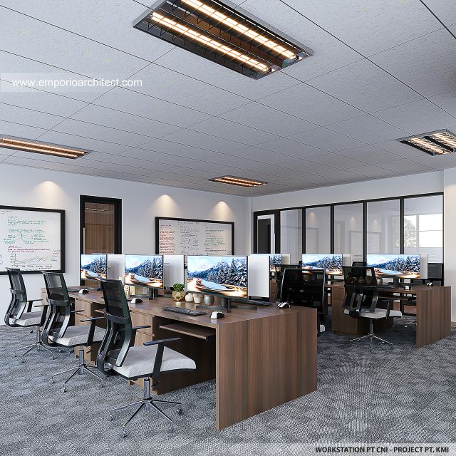 Desain Ruang Kerja Kantor Modern 4 Lantai PT. KMI di Makassar