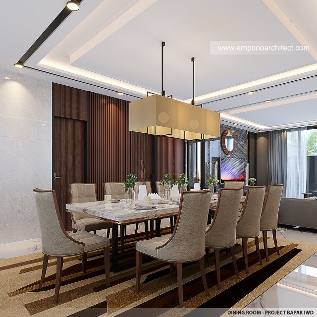 Desain Ruang Makan Kost dan Rumah Modern 5 Lantai Bapak IWD di Palembang