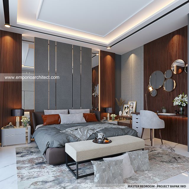 Desain Kamar Tidur Utama Kost dan Rumah Modern 5 Lantai Bapak IWD di Palembang