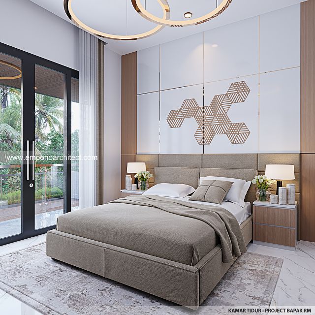 Desain Kamar Tidur Perumahan Modern 2 Lantai Bapak RM 2179 Type A di Pekanbaru