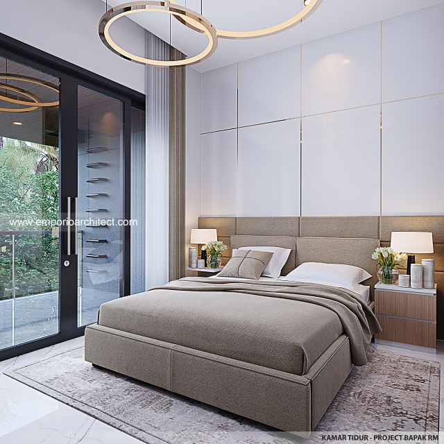 Desain Kamar Tidur Perumahan Modern 2 Lantai Bapak RM 2180 Type B di Pekanbaru