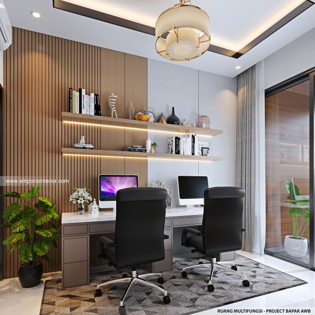 Desain Ruang Multifungsi Perumahan Modern 3 Lantai Bapak AWB di Slipi, Palmerah, Jakarta Barat