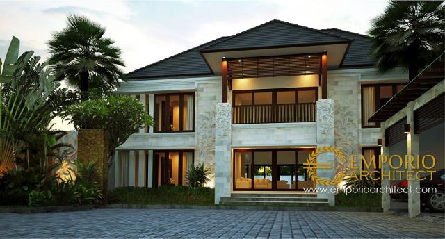 Desain Rumah Villa Bali 2 Lantai Type 570 di  Sempidi, Badung, Bali
