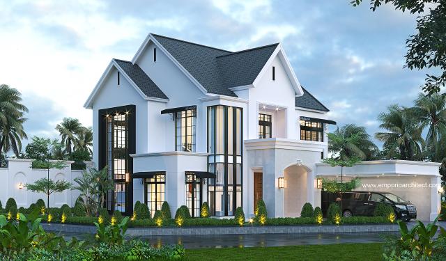 Video Desain Rumah American Klasik 2 Lantai Ibu ATR 1298 di  Pekanbaru, Riau