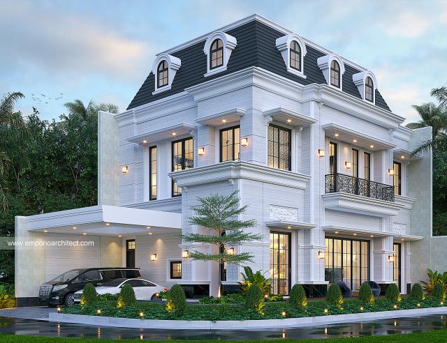 Video Mr. RKV 1453 Mediterranean Classic House 2.5 Floors Design - Tangerang