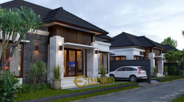 Desain Exterior 3 Perumahan Villa Bali 1 Lantai Wahanakarsa Swandiri di Pekanbaru