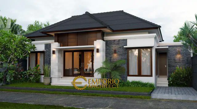 Desain Exterior 5 Perumahan Villa Bali 1 Lantai Wahanakarsa Swandiri di Pekanbaru